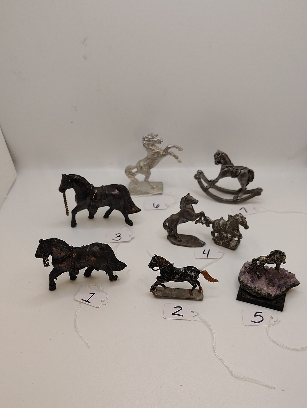 Vintage Metal Decor Horse  Figurines